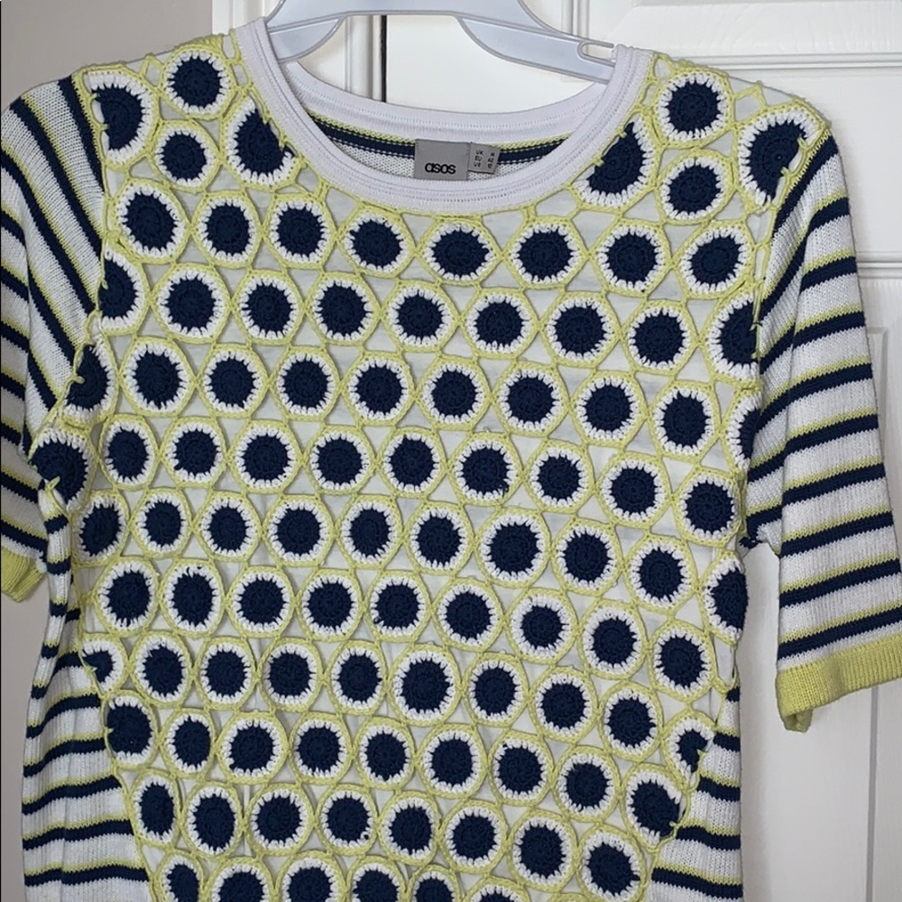 Never worn ASOS crochet crop sweater